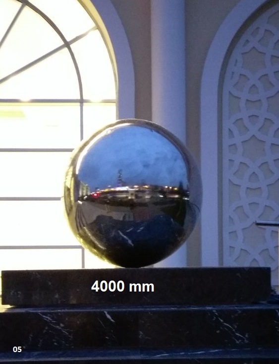 4000  mm Paslanmaz Çelik Parlak Küre 304 Kalite 